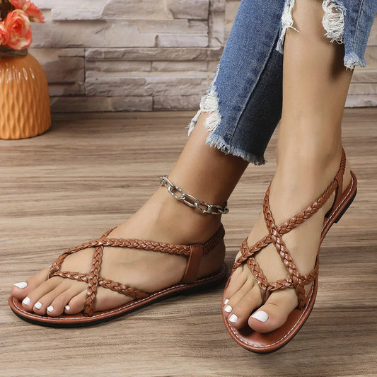 Braided Casual Clip Toe Summer Sandals for Women