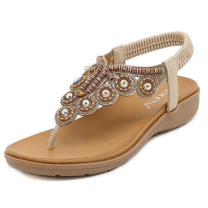 Bead Rhinestone Design Bohemia Flats