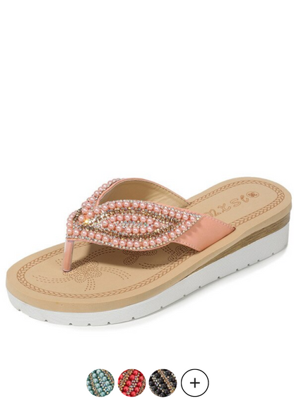 Beach Female Rhinestone Casual Non-slip Sandals